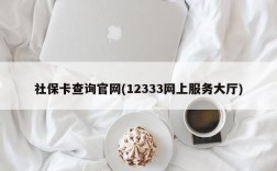 社保卡查询官网(12333网上服务大厅)