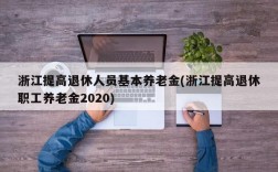 浙江提高退休人员基本养老金(浙江提高退休职工养老金2020)