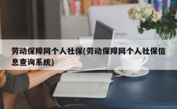 劳动保障网个人社保(劳动保障网个人社保信息查询系统)