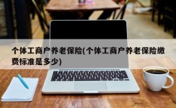 个体工商户养老保险(个体工商户养老保险缴费标准是多少)