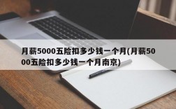 月薪5000五险扣多少钱一个月(月薪5000五险扣多少钱一个月南京)