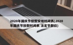 2020年国庆节放假安排时间表(2020年国庆节放假时间表 法定节假日)