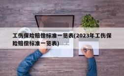 工伤保险赔偿标准一览表(2023年工伤保险赔偿标准一览表)