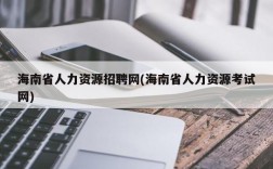 海南省人力资源招聘网(海南省人力资源考试网)