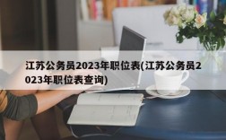 江苏公务员2023年职位表(江苏公务员2023年职位表查询)