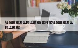 社保缴费怎么网上缴费(支付宝社保缴费怎么网上缴费)