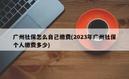 广州社保怎么自己缴费(2023年广州社保个人缴费多少)