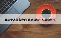 社保个人缴费查询(南通社保个人缴费查询)