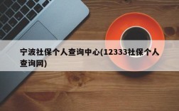 宁波社保个人查询中心(12333社保个人查询网)