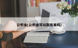 公积金(公积金可以取出来吗)