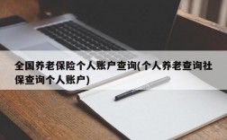 全国养老保险个人账户查询(个人养老查询社保查询个人账户)