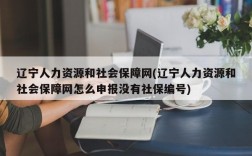 辽宁人力资源和社会保障网(辽宁人力资源和社会保障网怎么申报没有社保编号)