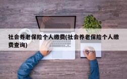 社会养老保险个人缴费(社会养老保险个人缴费查询)