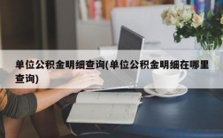 单位公积金明细查询(单位公积金明细在哪里查询)