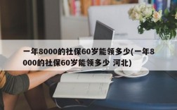 一年8000的社保60岁能领多少(一年8000的社保60岁能领多少 河北)