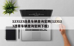 123123违章车辆查询官网(123123违章车辆查询官网下载)