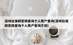 深圳社保网官网查询个人账户查询(深圳社保网官网查询个人账户查询不到)