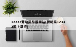 12333劳动局举报网站(劳动局12333网上举报)