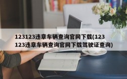 123123违章车辆查询官网下载(123123违章车辆查询官网下载驾驶证查询)