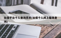 社保平台个人查询系统(社保个人网上服务查询)