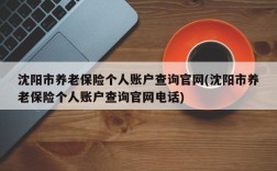 沈阳市养老保险个人账户查询官网(沈阳市养老保险个人账户查询官网电话)