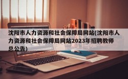 沈阳市人力资源和社会保障局网站(沈阳市人力资源和社会保障局网站2023年招聘教师总公告)