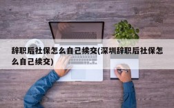 辞职后社保怎么自己续交(深圳辞职后社保怎么自己续交)