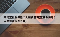 如何查社会保险个人缴费查询(查社会保险个人缴费查询怎么查)