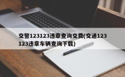 交警123123违章查询交费(交通123123违章车辆查询下载)