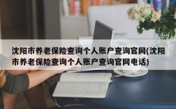 沈阳市养老保险查询个人账户查询官网(沈阳市养老保险查询个人账户查询官网电话)