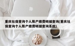 重庆社保查询个人账户缴费明细查询(重庆社保查询个人账户缴费明细查询系统)