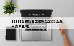 12333会帮我要工资吗(12333会派人去调查吗)