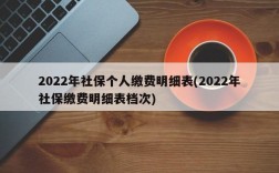 2022年社保个人缴费明细表(2022年社保缴费明细表档次)