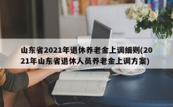 山东省2021年退休养老金上调细则(2021年山东省退休人员养老金上调方案)