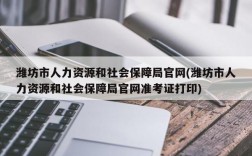 潍坊市人力资源和社会保障局官网(潍坊市人力资源和社会保障局官网准考证打印)