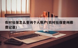 农村社保怎么查询个人账户(农村社保查询缴费记录)