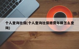 个人查询社保(个人查询社保缴费年限怎么查询)