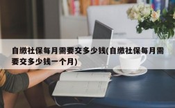 自缴社保每月需要交多少钱(自缴社保每月需要交多少钱一个月)