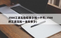 3500工资五险扣多少钱一个月(3500的工资五险一金扣多少)