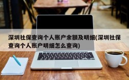 深圳社保查询个人账户余额及明细(深圳社保查询个人账户明细怎么查询)