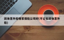 团体意外险哪家保险公司好(不记名团体意外险)