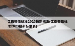 工伤赔偿标准2023最新标准(工伤赔偿标准2023最新标准表)