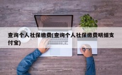 查询个人社保缴费(查询个人社保缴费明细支付宝)