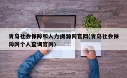 青岛社会保障和人力资源网官网(青岛社会保障网个人查询官网)