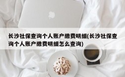 长沙社保查询个人账户缴费明细(长沙社保查询个人账户缴费明细怎么查询)