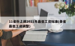 11省份上调2021年最低工资标准(各省最低工资调整)