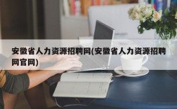 安徽省人力资源招聘网(安徽省人力资源招聘网官网)