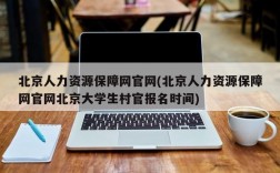 北京人力资源保障网官网(北京人力资源保障网官网北京大学生村官报名时间)