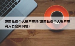 济南社保个人账户查询(济南社保个人账户查询入口官网网址)