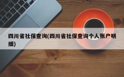 四川省社保查询(四川省社保查询个人账户明细)